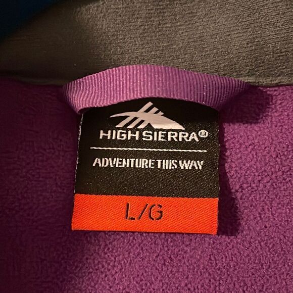 High Sierra purple zip front jacket with four pockets size Large NWOT - Picture 11 of 13
